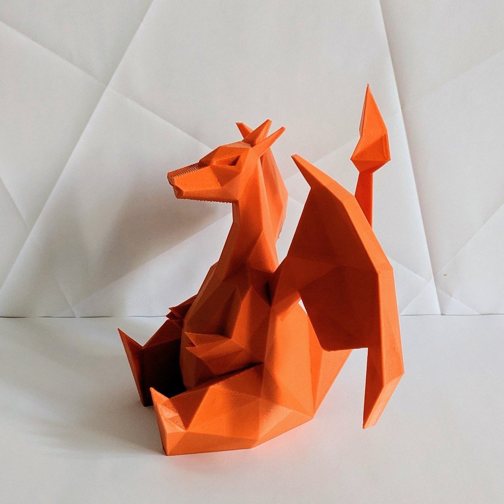 charizard low poly pokemon by 3demon giocattoli giochi personaggi charmander lowpoly poligono basso lucertola lowpolycharizard pokemonfigures pokemongo pokemontoy 3D print model - Mito3D