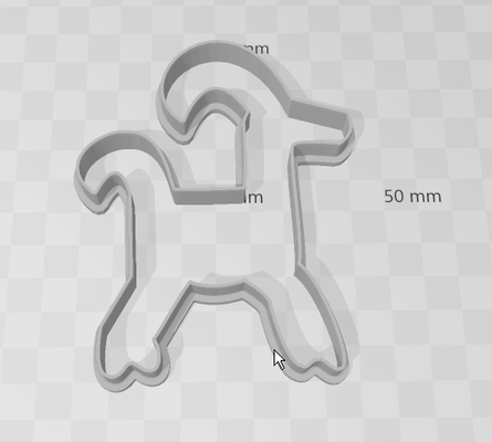 renna biscotto taglierina 02cm 10cm by capioca domestico casa modelli natale cookiecutter 3d print model - Mito3D