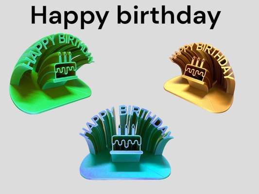 happy birthday by bambaxp household festivities love cake candle fast 3d print model - Mito3D