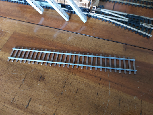 ho scale track 200mm long by randy hobby & diy train 3d print model - Mito3D