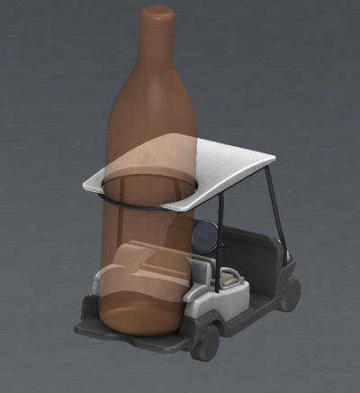 golf carro vino soporte by it 3d pr casa decoración 3d print model - Mito3D