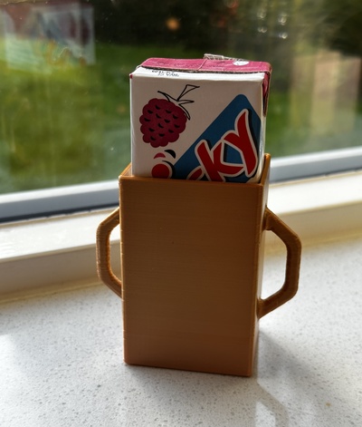 juice box holder by franklin household house models juicebox 3d print model - Mito3D
