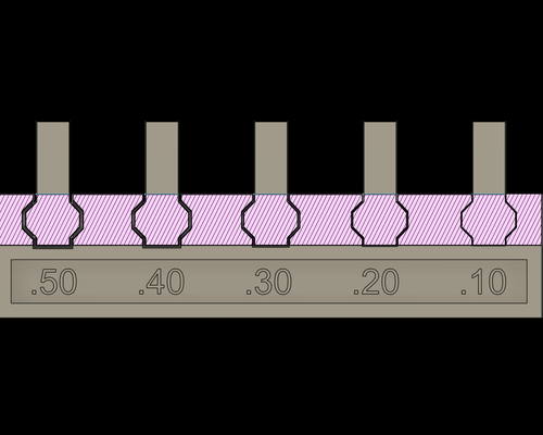 living hinge tolerance clearance benchmark by tunisiaa 3d printer test models pip printinplace print play 3d print model - Mito3D