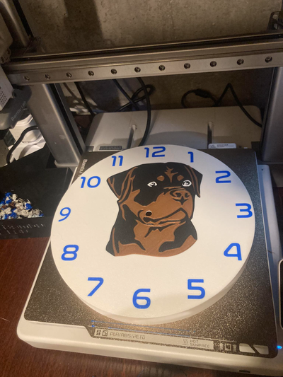 reloj perro rottweiler by auzos diseño casa decoración mascota 3d print model - Mito3D