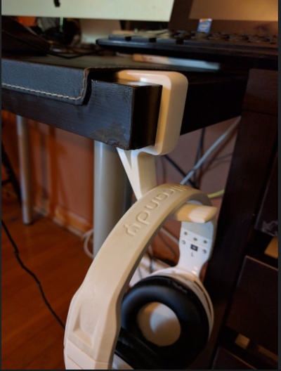 headphone holder ikea vika adils desk by benskigomez household office 3d print model - Mito3D