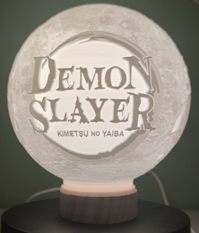 lithophane kimetsu by litholune génératif 3d modèle forge chapeaux démon tueur boite lumière sphère cadeaux decoracion lampes litofanias 3d print model - Mito3D