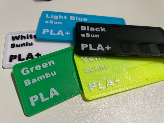filamento muestras by rva laboratorios 3d impresora accesorios muestra tarjeta tarjetas tela color 3d print model - Mito3D