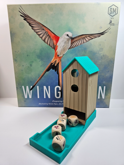 wingspan assembled bird feeder double remix remixed by hrm studios toys & games board dice dicetower envergure boardgame birdfeeder 3d print model - Mito3D