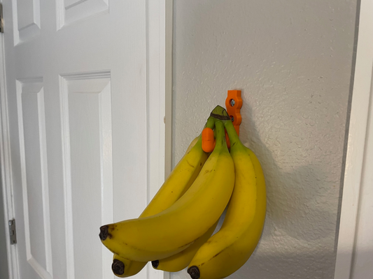 banana bolsa suporte parede gancho by firebubblz casa modelos prático acessórios bolsas mercearias compras 3d print model - Mito3D