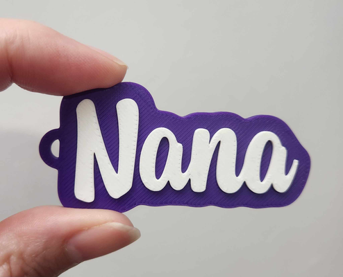 nana porte clés by écho art panneaux logos grand mère famille 3d print model - Mito3D