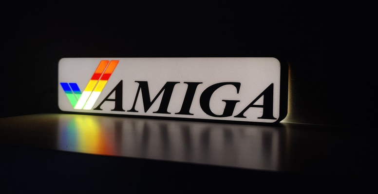 amiga clásico logo caja ligera by kf diseños casa decoración comodoro ligero luz noche 3d print model - Mito3D