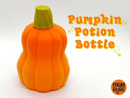 pumpkin potion bottle by fixumdude props & cosplays decor prop alchemy wizard 3d print model - Mito3D