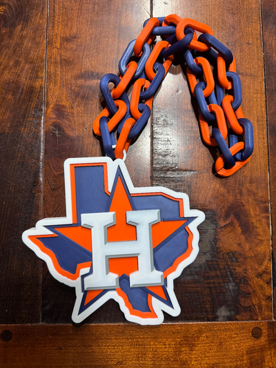 houston astros logo collier by cody sims art panneaux logos base ball baseball mlb charme 3d print model - Mito3D