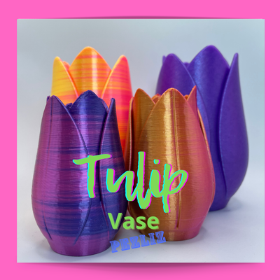 tulip vase by pezliz household decor flower 3d print model - Mito3D