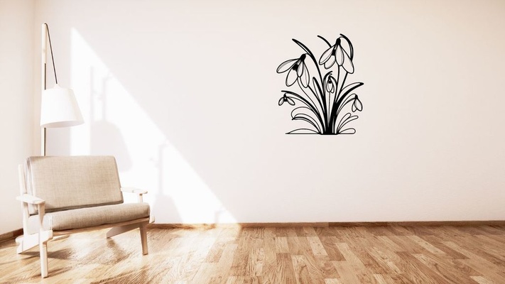 perce neige sn enky mur décoration by kutnohormac art 2d 2dart 2dwallart 3dart 3dwallart chambre décor fleur fleurs accueil maison salon minimaliste printemps table mural murale montage 3d print model - Mito3D