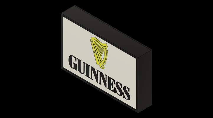 lightbox guinness by hsispeg art signs & logos 3d print model - Mito3D