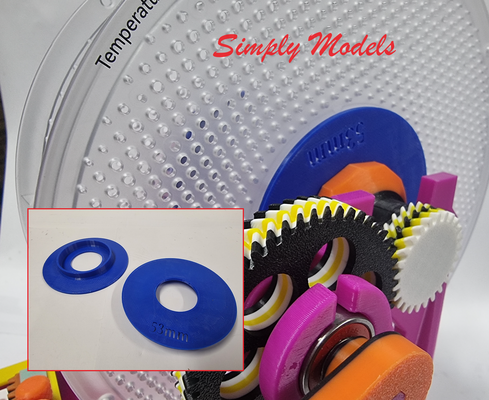 53mm spool center holder re-spooler bambulab re-usable spools by simply models 3d printer accessories bambulabspool reusable rewinder 3d print model - Mito3D