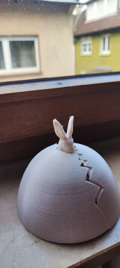 ostern hase überraschung neu gemischt by wolle kunst skulpturen geschenk komisch polieren muskulös schale geknackt 3d print model - Mito3D