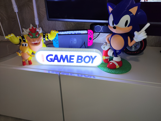 gameboy lámpara by bi o1 arte señales logos nintendo cambiar interruptor logo led licht 3d print model - Mito3D