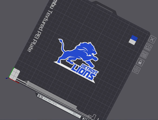 detroit aslanlar logo masa ayakta durmak by 5kyrunn3r sanat işaretler logolar nfl amerikan futbol ams hazır işaret ulusal lig 3d print model - Mito3D