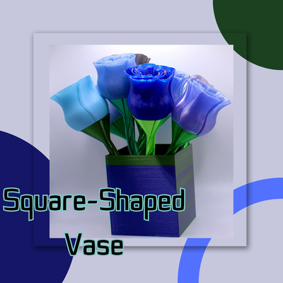 square shaped vaso titolare supporto by pezliz domestico arredamento organizzatore porta penna bagno 3d print model - Mito3D