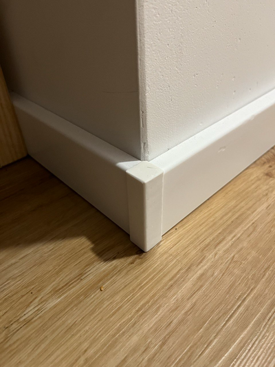 skirting board corner cover 58mm by mmm household house models 3d print model - Mito3D