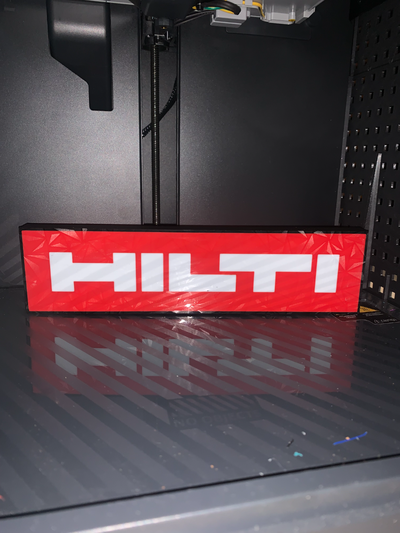 hilti guidato lightbox by gare sb arte segni loghi 3d print model - Mito3D