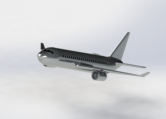 airplane print in place by finengineer toys & games plane airliner printinplace scalemodel airbus boeing jet jetliner aircraft 3d print model - Mito3D
