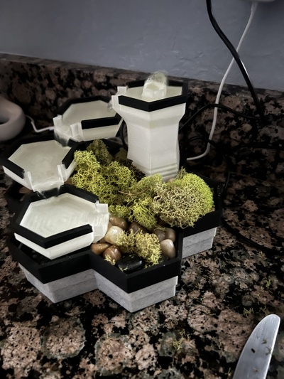 plateau casquette modulaire fontaine remixé by coolie art modèles bureau 3d print model - Mito3D