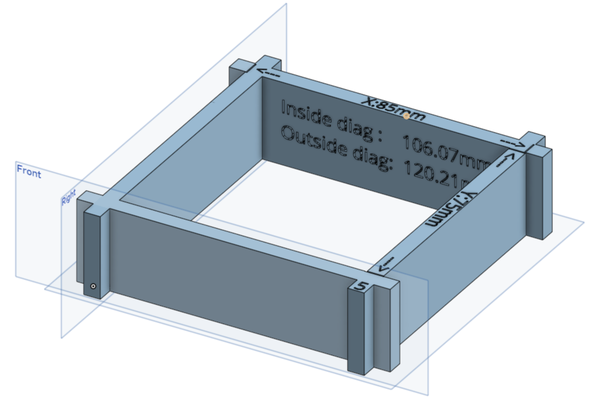 square calibration model by eoosting 3d printer test models 3d print model - Mito3D