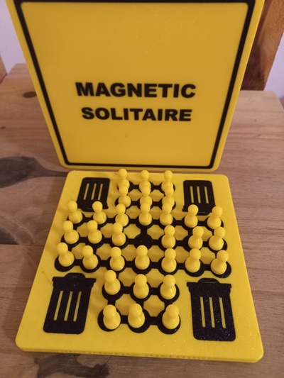 magnético estaca solitário 33 borda by manuelmvela0 brinquedos jogos enigma jogo tabuleiro 3d print model - Mito3D