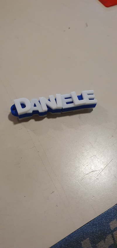 porte clés daniele by xcane89x mode modèles clé nom trousseau porte danièle 3d print model - Mito3D