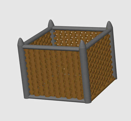 masaüstü kale kutu ağ teknoloji by bowieinc araçlar organizatörler yapabilmek kulp destek sıra kalem gotik telefon çöp kutusu hücre 3d print model - Mito3D