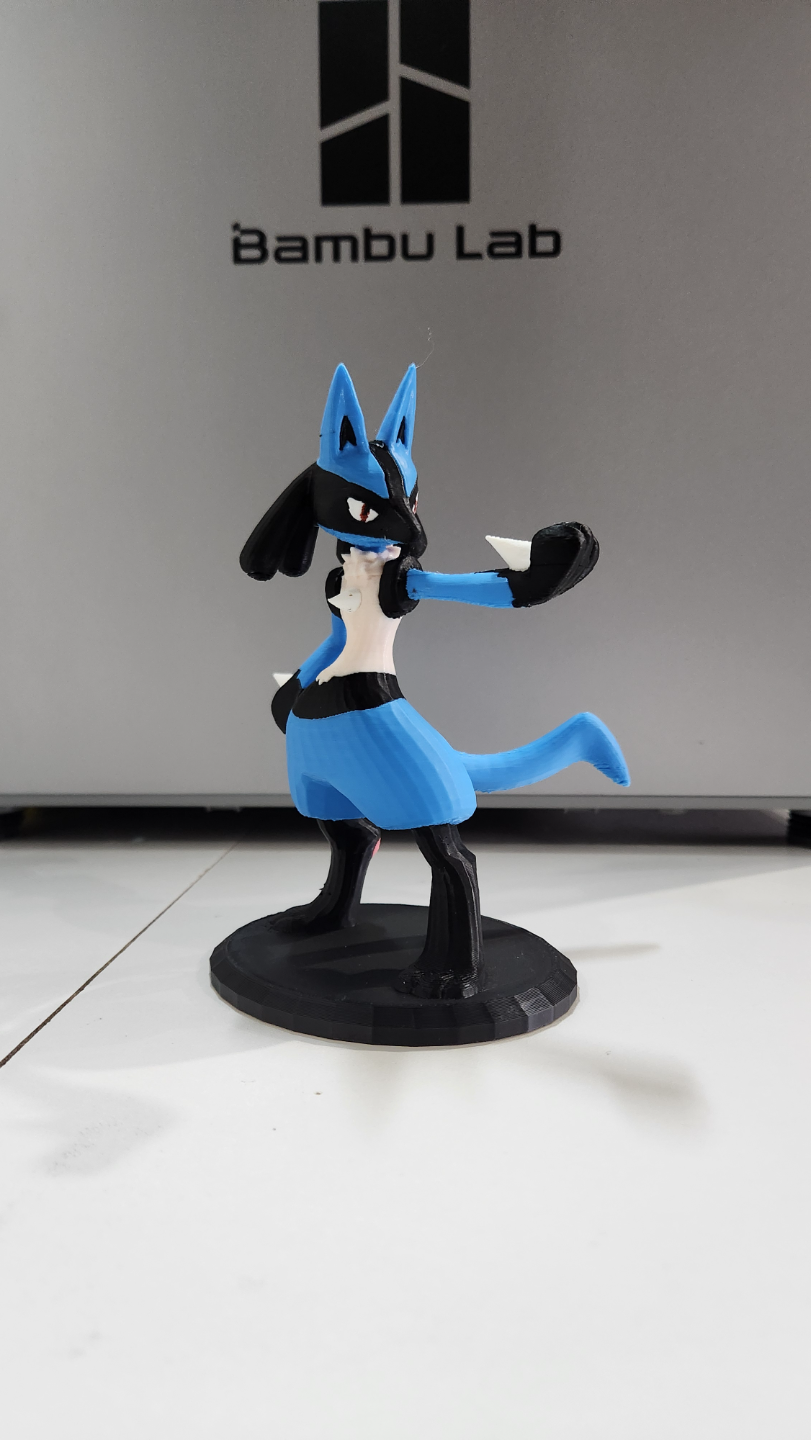 lucario cor remixado by brinquedos jogos personagens super esmagar manos pokémon cinza aura 3D print model - Mito3D