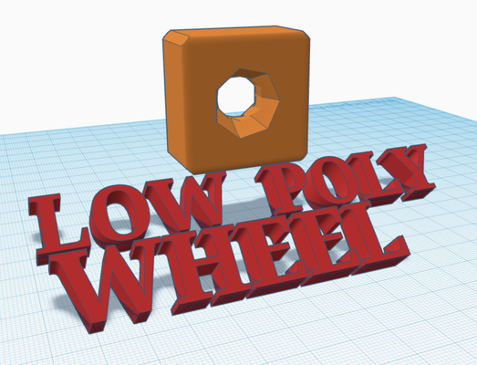 poly wheel by bowieinc art models lowpoly designs 3d print model - Mito3D