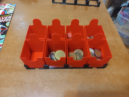 coin organizer by manuelmvela0 household house models coins coinholder coinsorter 3d print model - Mito3D