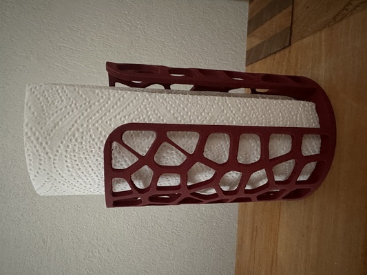 voronoi paper towel holder by lukasglowinski household house models dispenser towelholder kitchenaid papertowel papertowelholder kitchenaccessory paperdispenser 3d print model - Mito3D