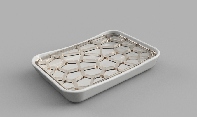 voronoi savon plat by lukasglowinski ménage maison modèles porte soaptray 3d print model - Mito3D