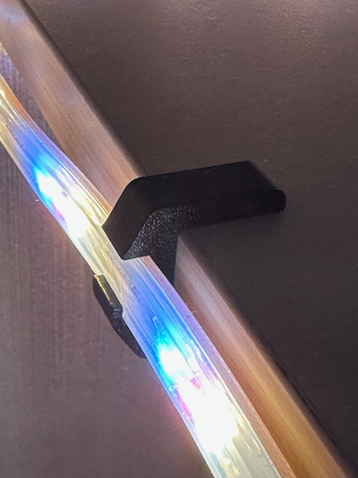 clip hue lightstripe 22 5mm tabletop thickness by spoonyl hobby & diy electronics 3d print model - Mito3D