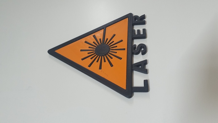 laser signe magnétique by paresseux outils aimant danger frigo réfrigérateur 3d print model - Mito3D
