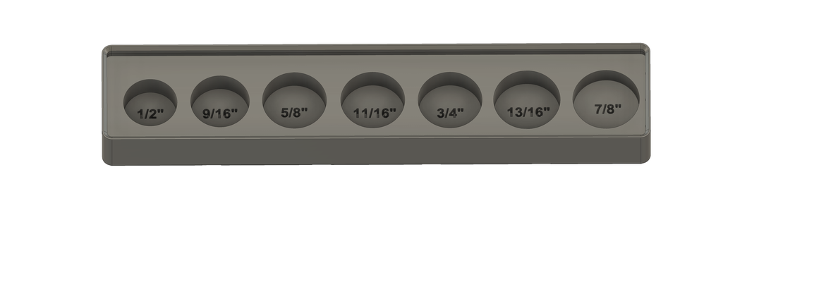 gridfinity - wera sae socket set holder by pctony tools toolstorage toolsholder 3d print model - Mito3D