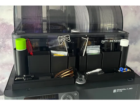bambulab p1s p1p x1c ams boîte espace rangement améliorer by 3dprintcreator 3d imprimante accessoires bambu 3d print model - Mito3D