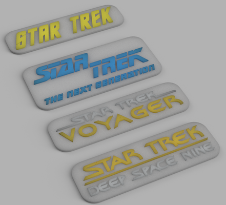 star trek badges no 1 multicolore by kilos art monnaie badge scifi 3d print model - Mito3D