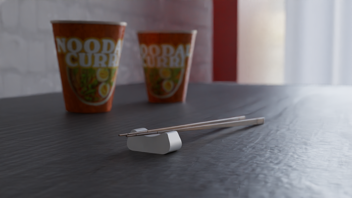 simple chopstick holder by braga3dprint household house models chopsticks chopstickholder chopstickbuddies 3d print model - Mito3D