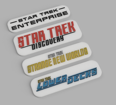 startrek badges no2 - multicolor by kiloler art coin & scifi badge star trek 3d print model - Mito3D