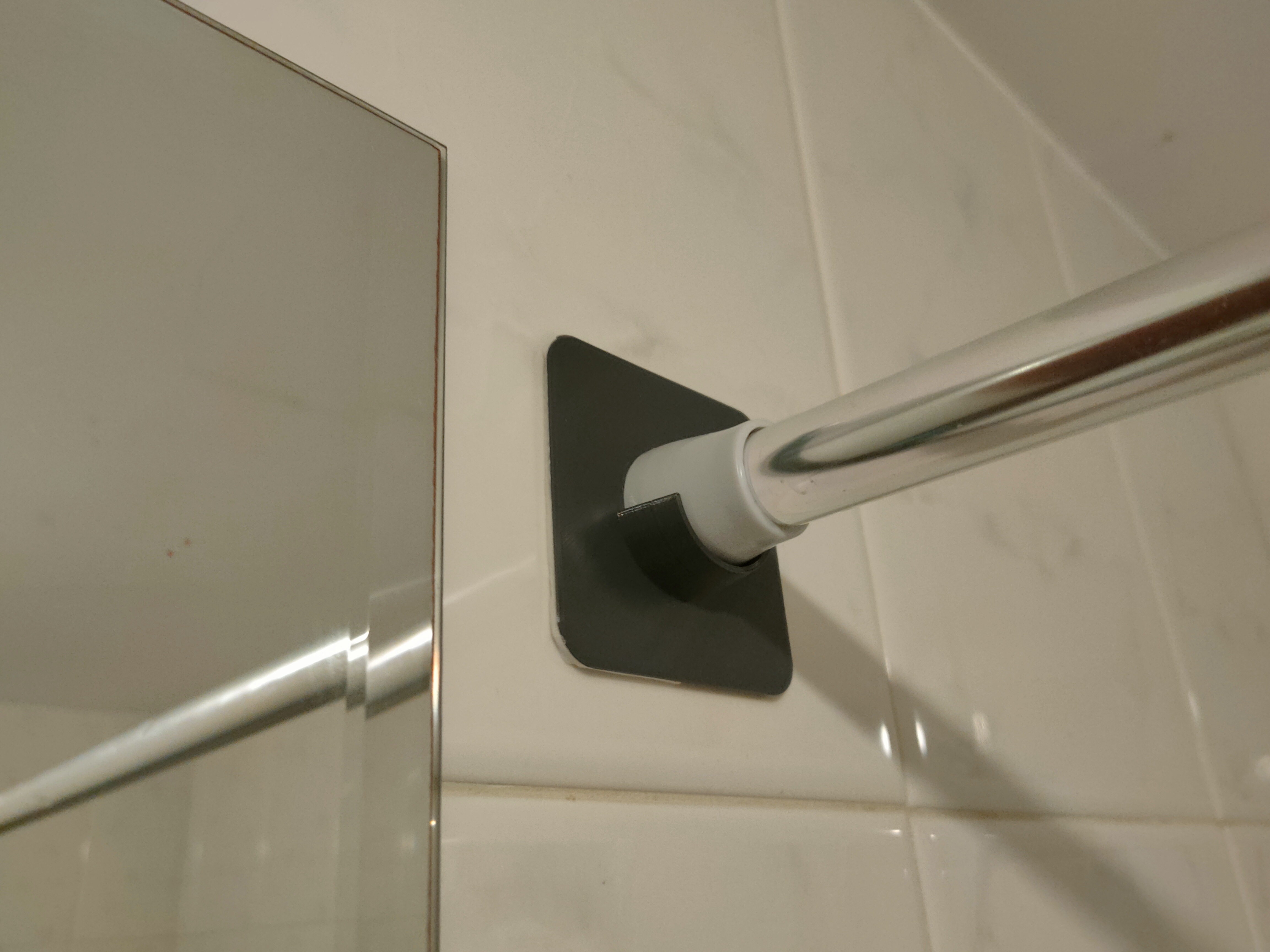 doccia tenda stay put clip by braga3dprint domestico casa modelli bagno accessori per showerhook accessorio bastone 3D print model - Mito3D