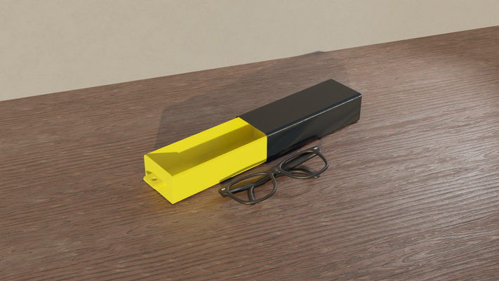 basit zarif gözlük kutu by braga3dprint ev halkı modeller güneş gözlüğü cam tutacağı güneş gözlük kılıfı gözlüklük kutusu 3d print model - Mito3D