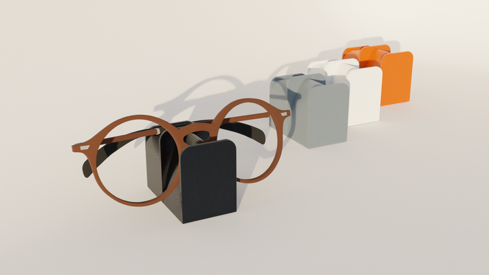 compact lunettes titulaire soutien by braga3dprint ménage maison modèles no soleil impression rapide porte verre soutiens 3d print model - Mito3D