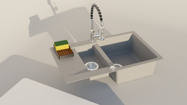 bathroom or kitchen tray by braga3dprint household house models support free fastprint sponge bathroomorganizer spongeholder nosupportsneeded nosupports 3d print model - Mito3D