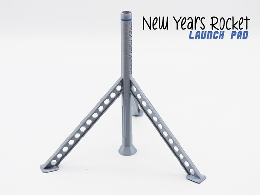 yıl roket başlatmak ped by nils kal ev halkı şenlikler noel tatil havva silvester sylvester yeni yıl arifesi gümüş roketler 3d print model - Mito3D
